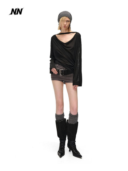 NORTH NODE Henna Totem Patchwork Print Crewneck Women&