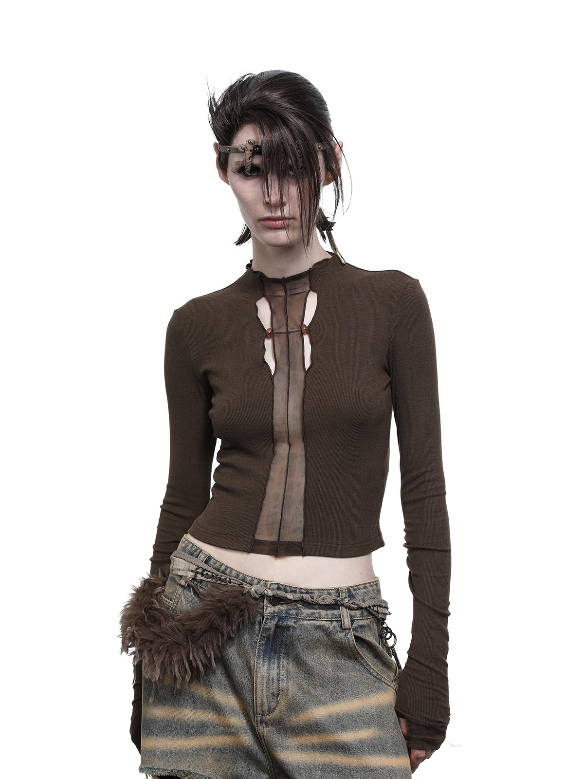 NORTH_NODE_High_Stretch_Slim_Knit_Mesh_Panel_Women&