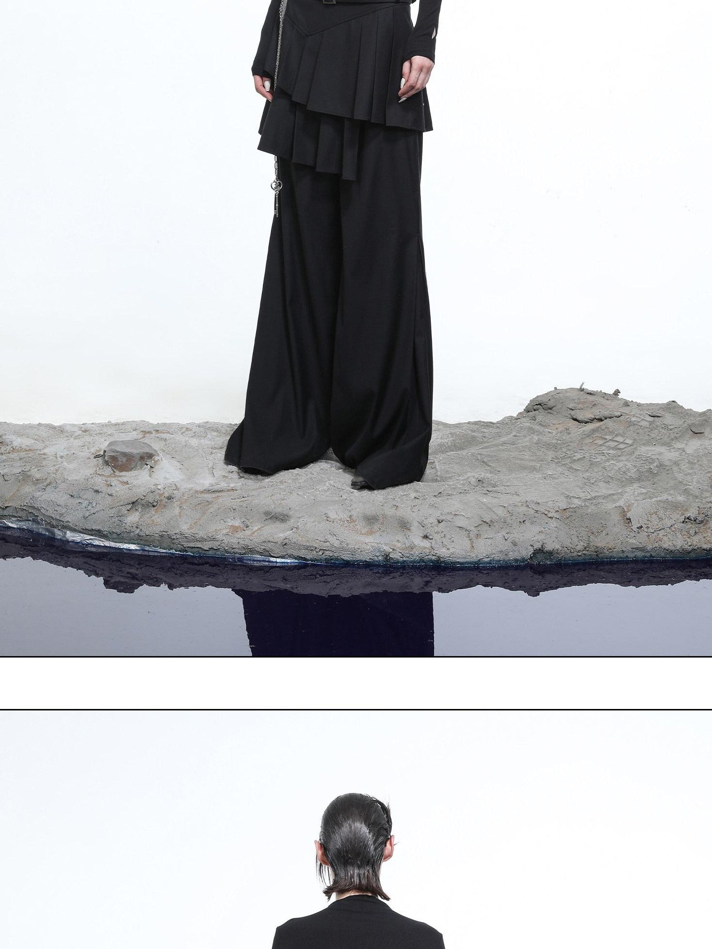 NORTH NODE High Stretch Slim Knit Mesh Panel Women&