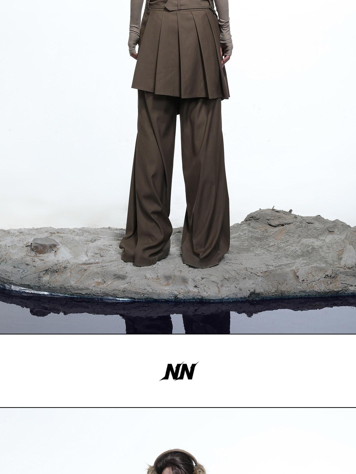 NORTH NODE High Stretch Slim Knit Mesh Panel Women&