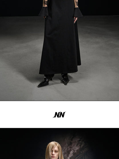 NORTH NODE Lace Mesh Spliced Long Sleeve Fitted Women&