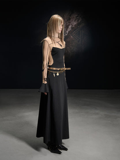 NORTH NODE Lace Mesh Spliced Long Sleeve Fitted Women&