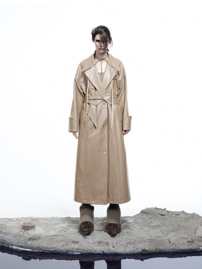 NORTH_NODE_Lacquered_Detachable_Waist_Belt_Pockets_Blazer_Collar_Women&