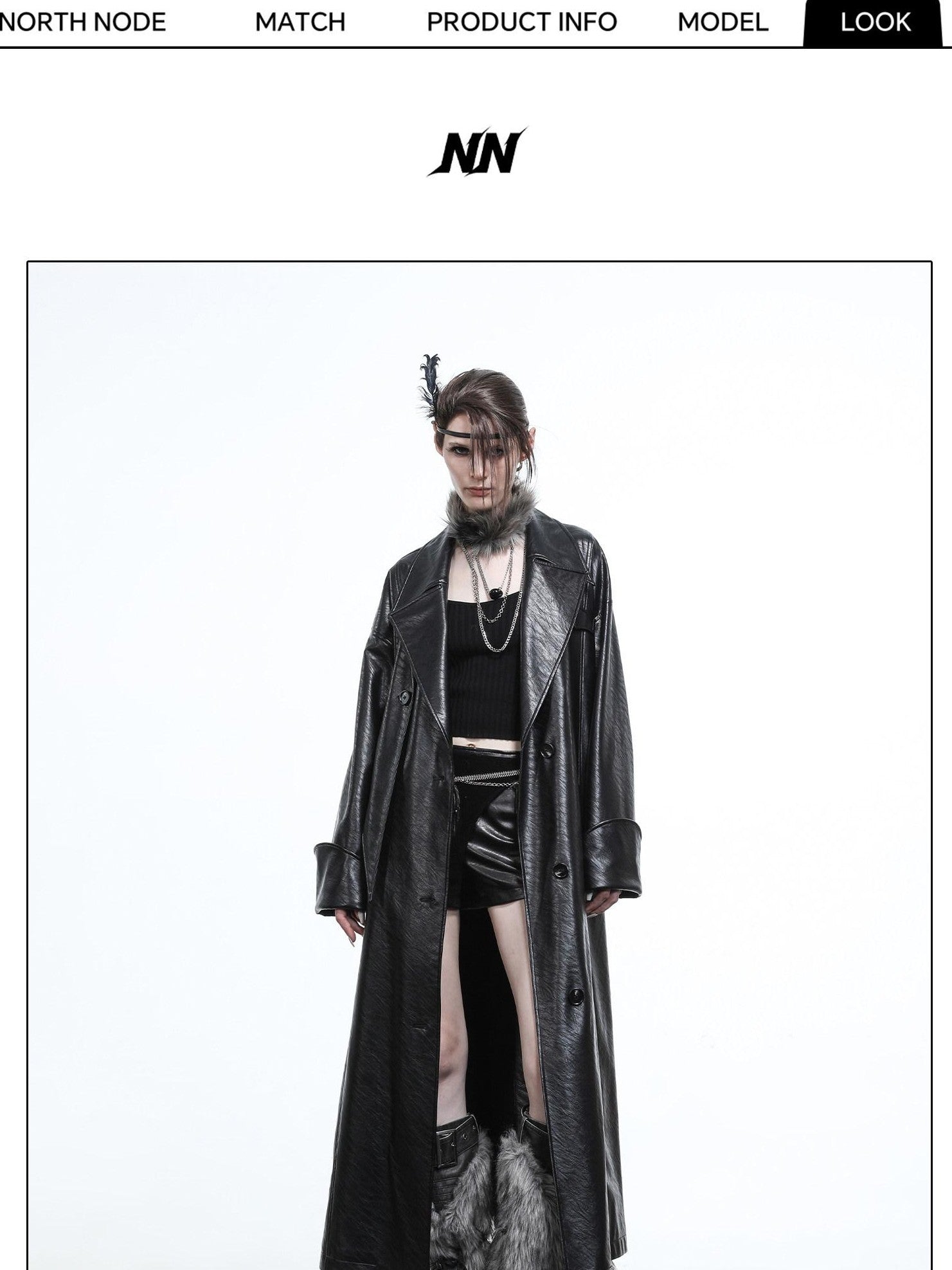 NORTH NODE Lacquered Detachable Waist Belt Pockets Blazer Collar Women&