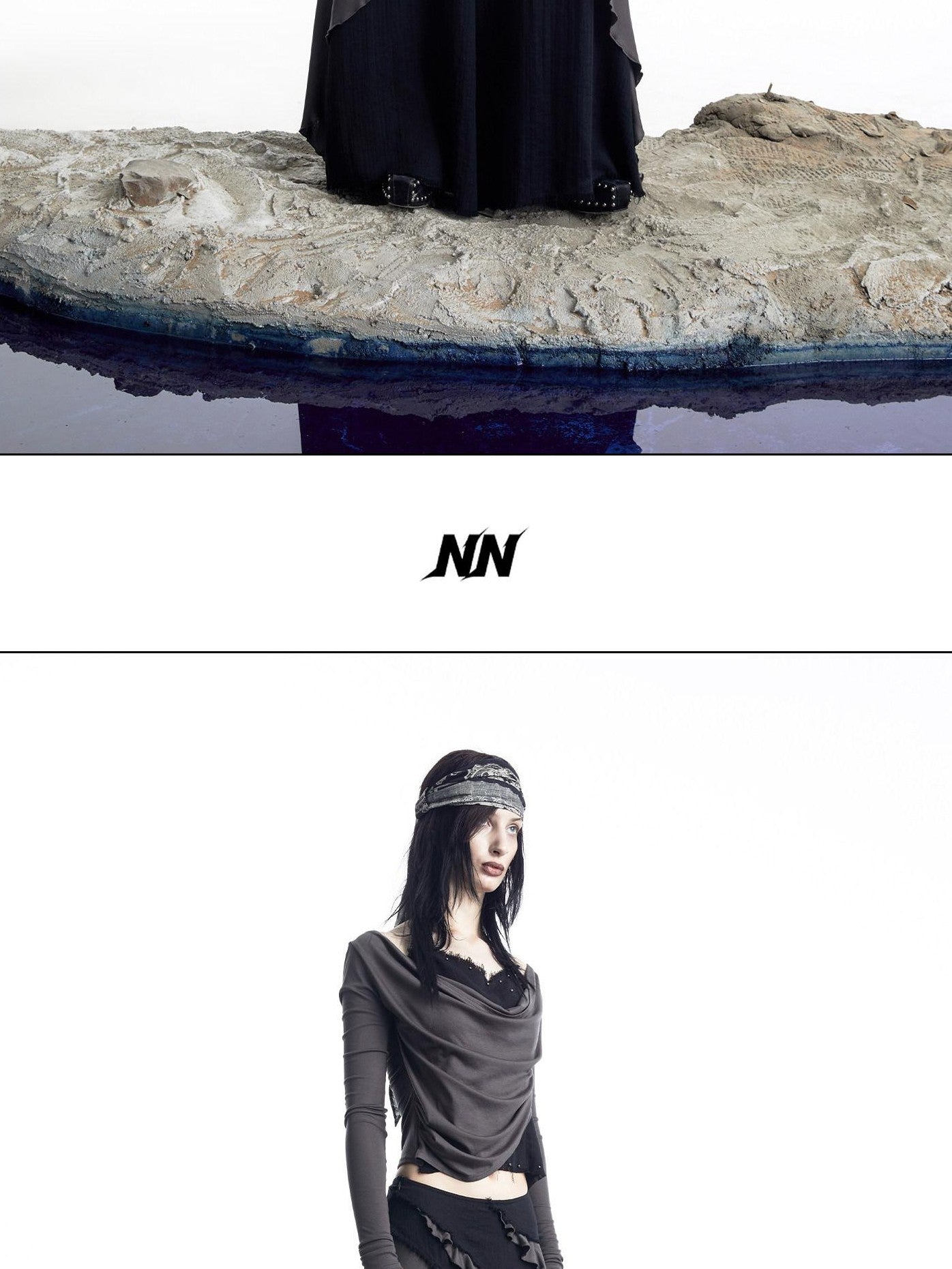 NORTH NODE Layered Patchwork Ruffle Knit Women&