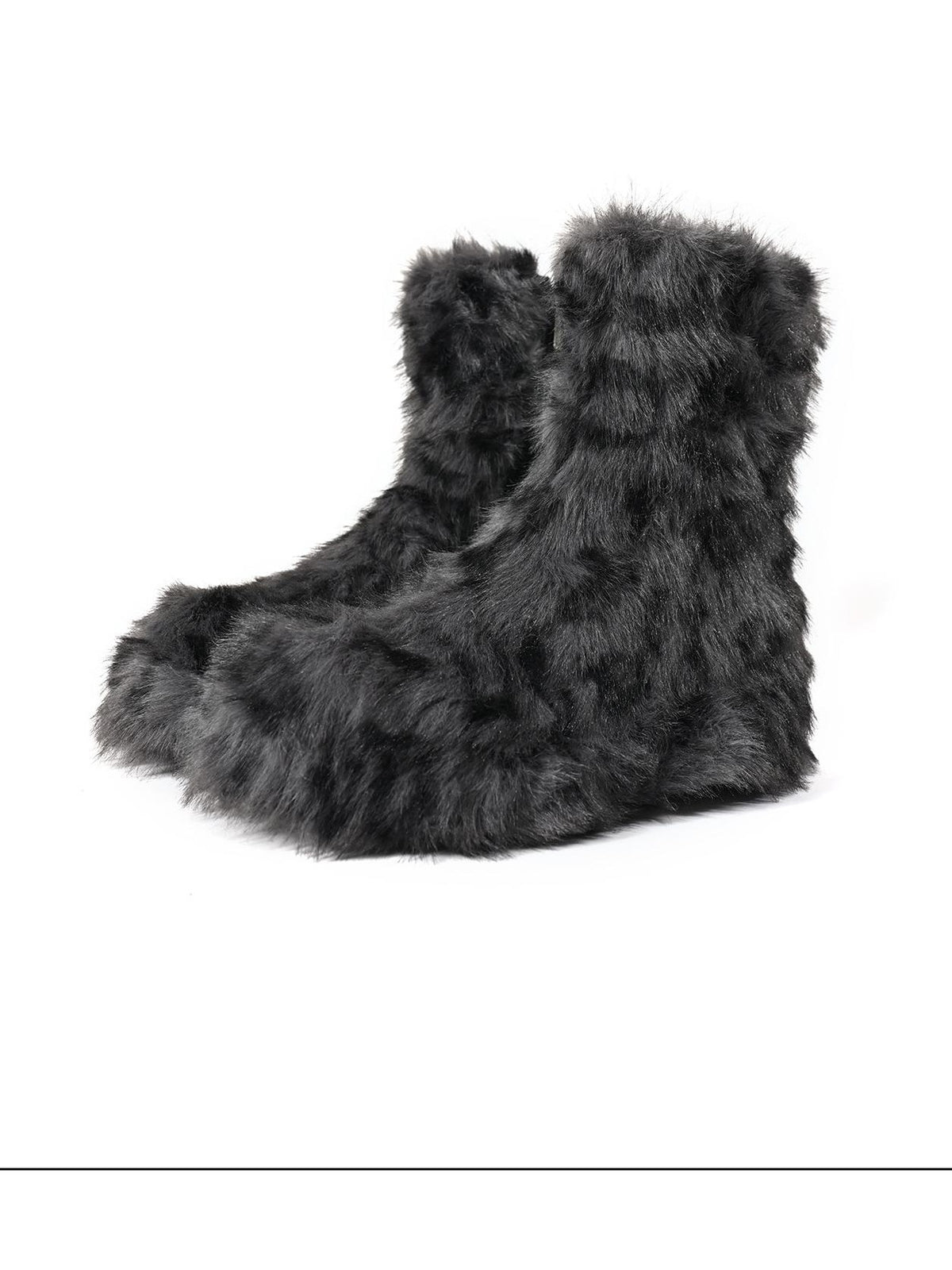 NORTH NODE Leopard Print Faux Fur Platform Women&