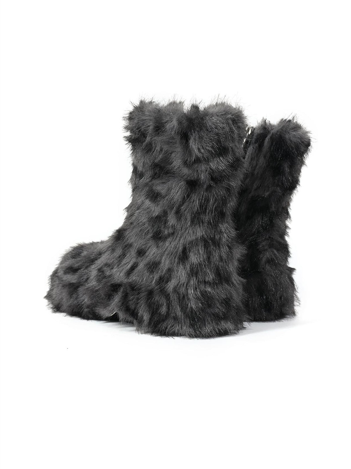 NORTH NODE Leopard Print Faux Fur Platform Women&