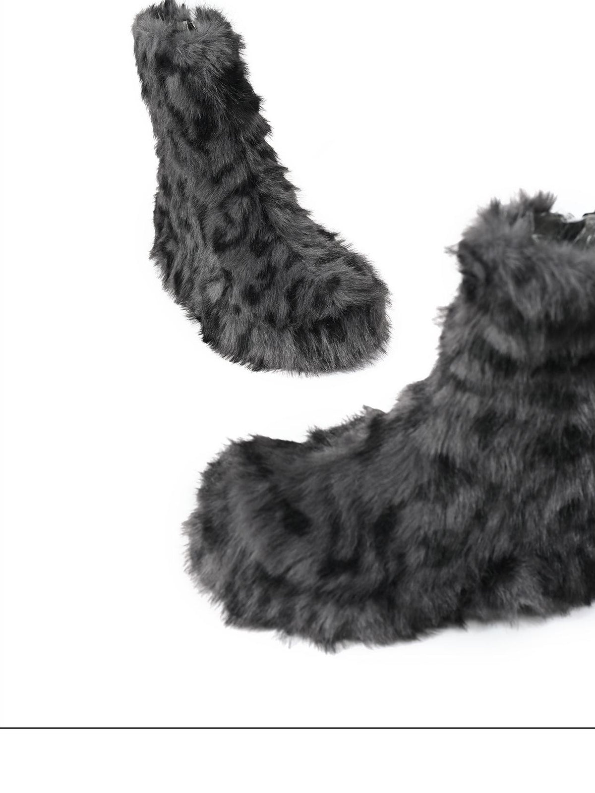 NORTH NODE Leopard Print Faux Fur Platform Women&