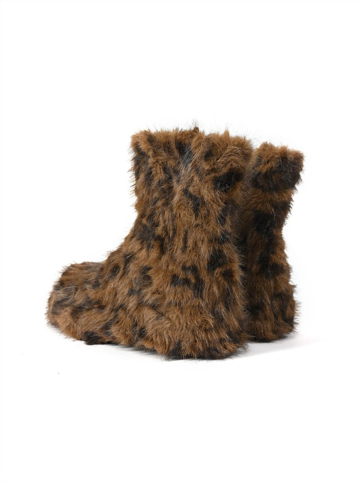 NORTH NODE Leopard Print Faux Fur Platform Women&