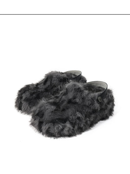 NORTH NODE Leopard Print Faux Fur Platform Women&