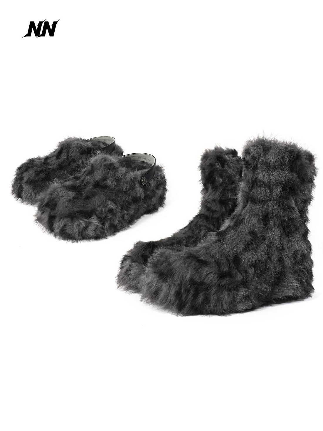 NORTH NODE Leopard Print Faux Fur Platform Women&