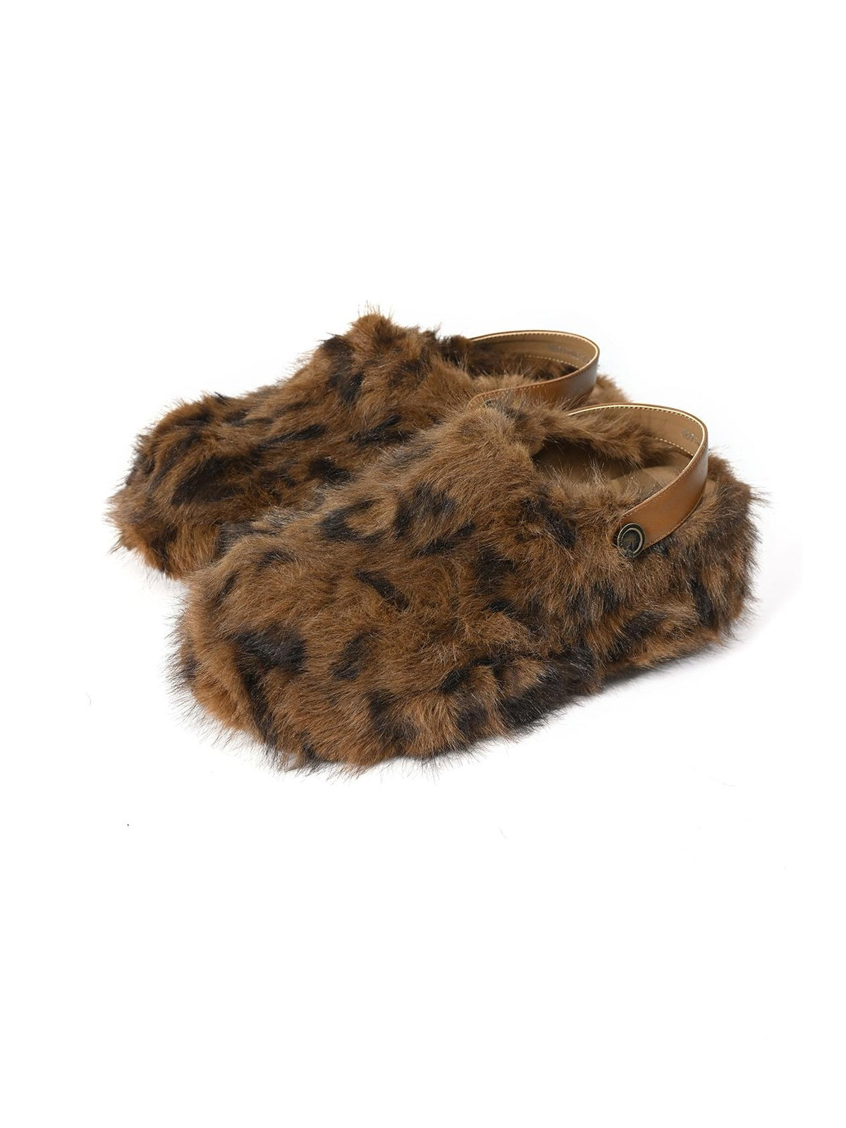 NORTH NODE Leopard Print Faux Fur Platform Women&