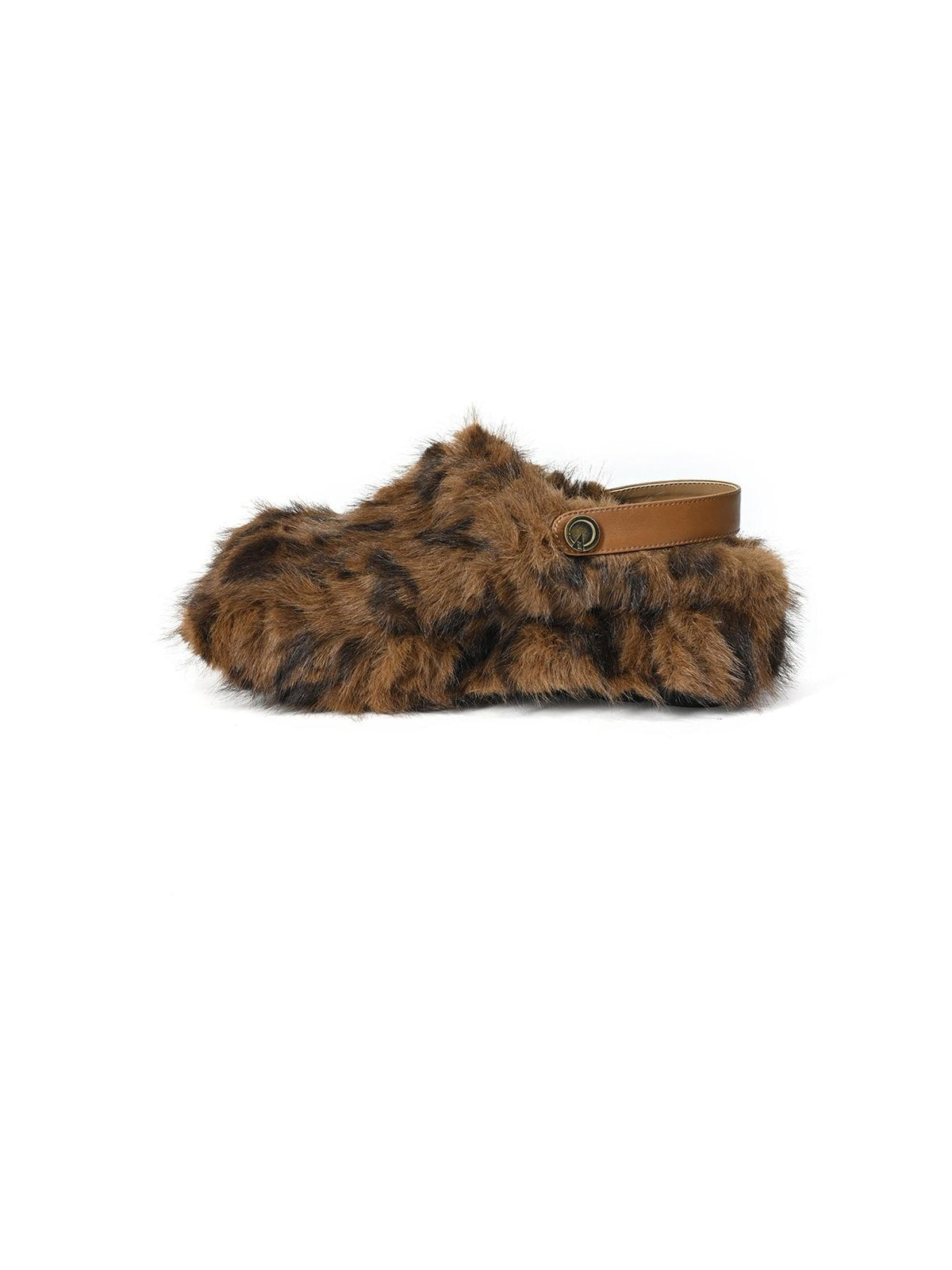 NORTH NODE Leopard Print Faux Fur Platform Women&