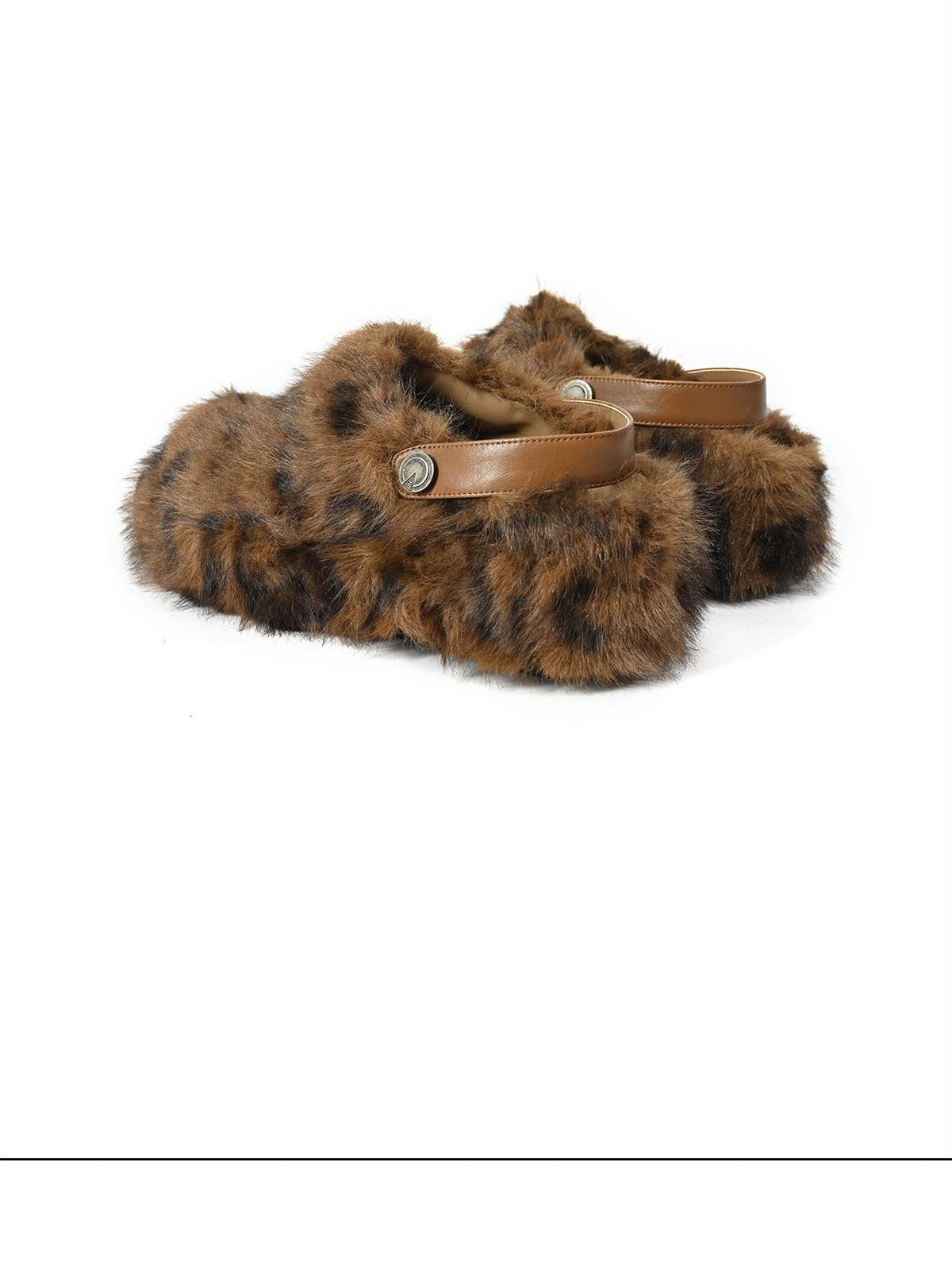 NORTH NODE Leopard Print Faux Fur Platform Women&