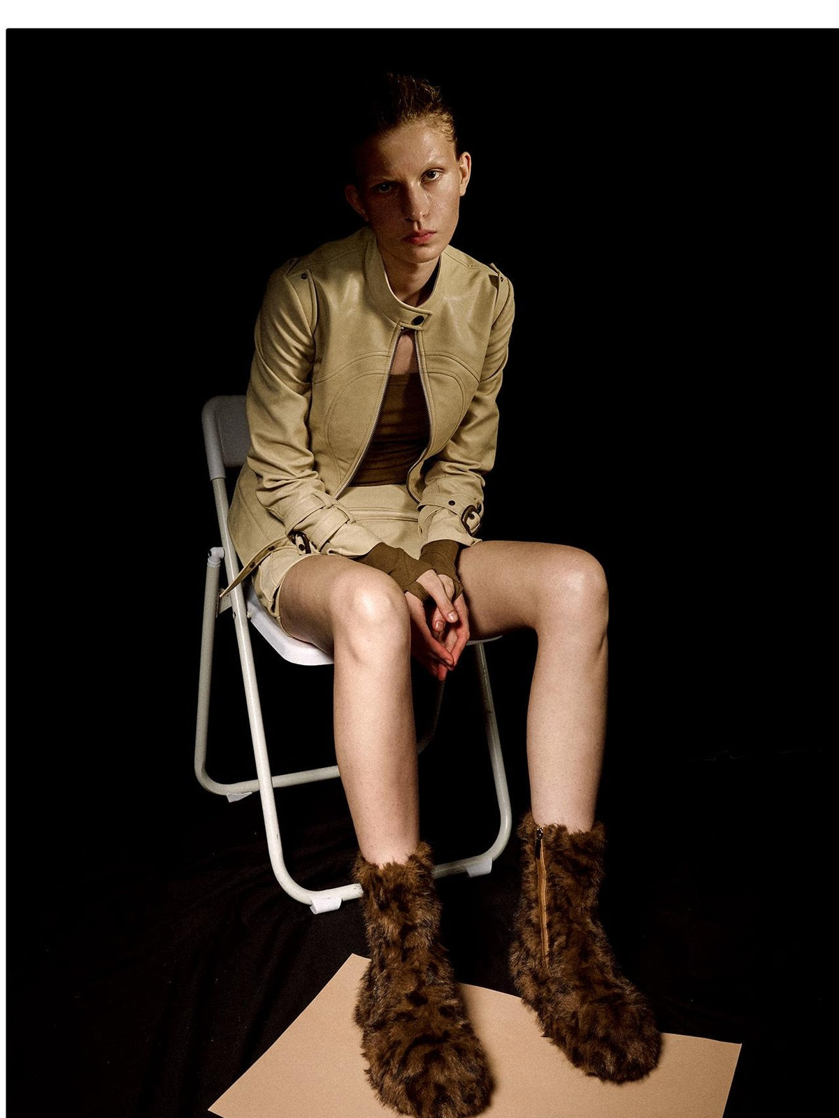 NORTH NODE Leopard Print Faux Fur Platform Women&