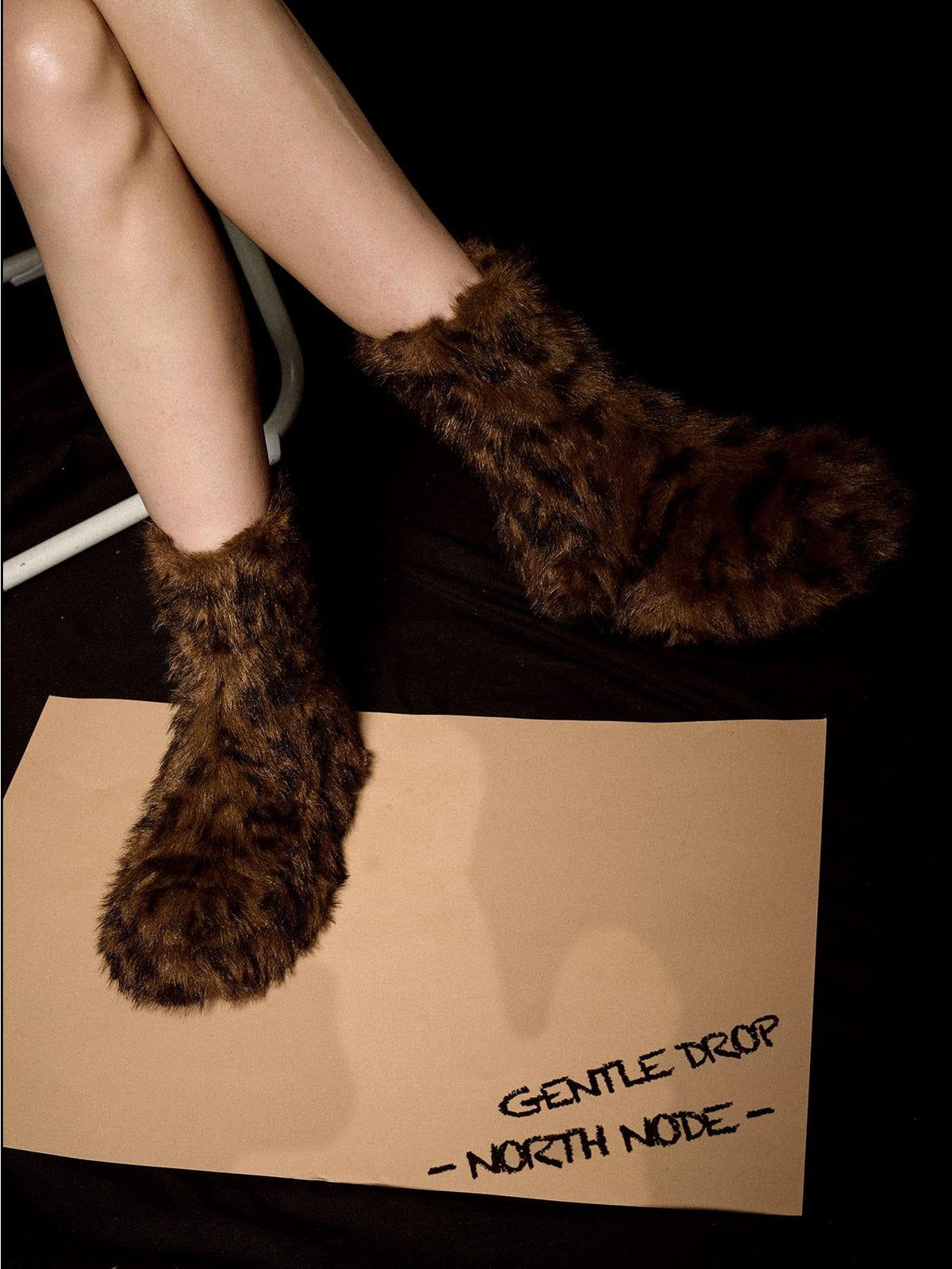 NORTH NODE Leopard Print Faux Fur Platform Women&