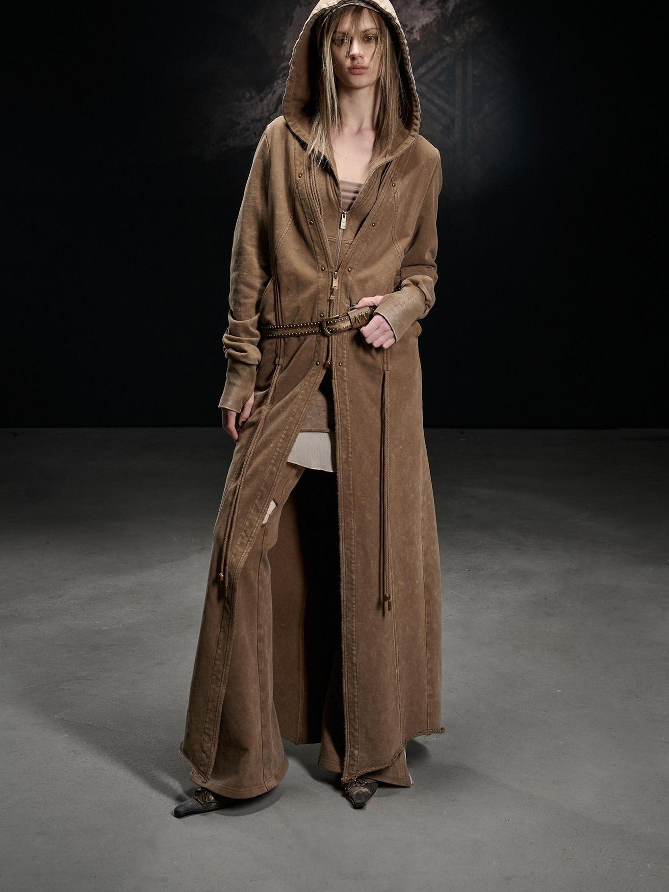 NORTH NODE Longline Washed Distressed Oversized Women&