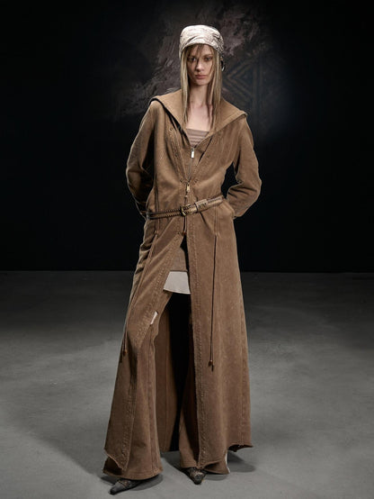NORTH NODE Longline Washed Distressed Oversized Women&