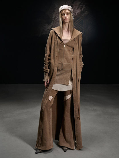 NORTH NODE Longline Washed Distressed Oversized Women&