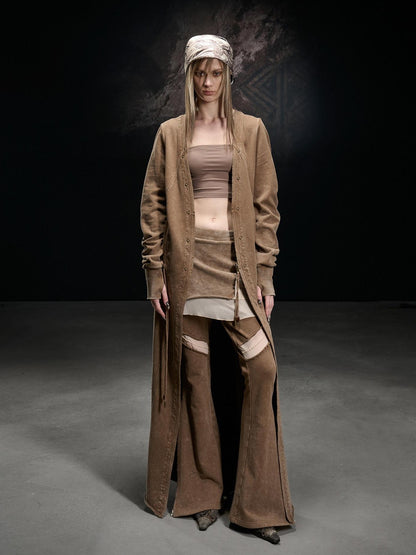 NORTH NODE Longline Washed Distressed Oversized Women&