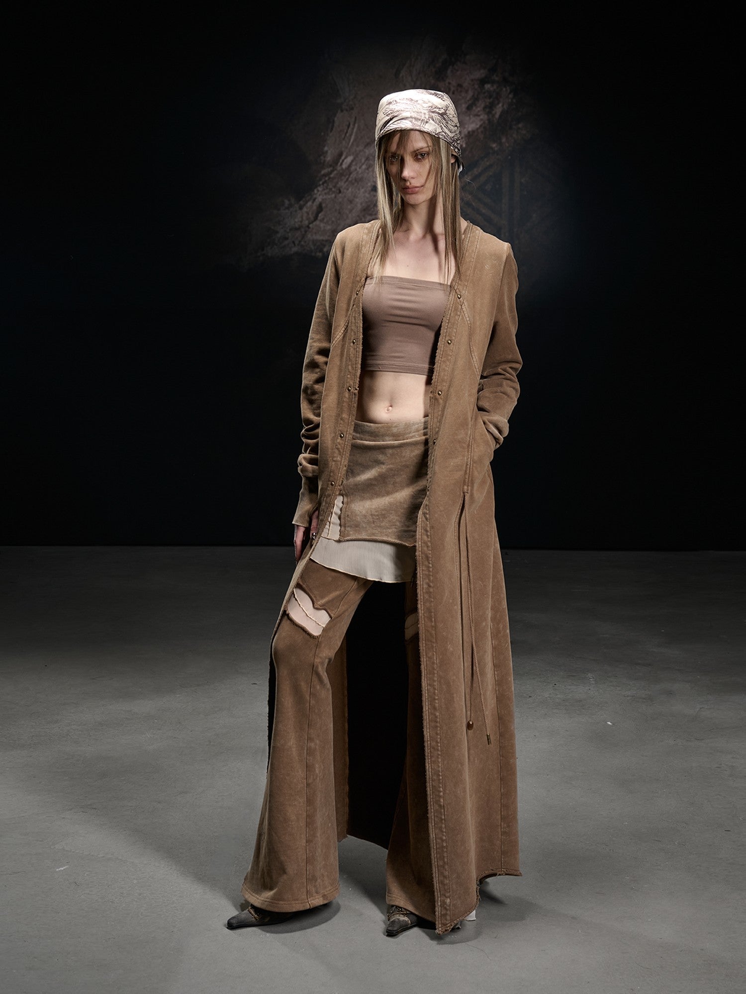 NORTH NODE Longline Washed Distressed Oversized Women&