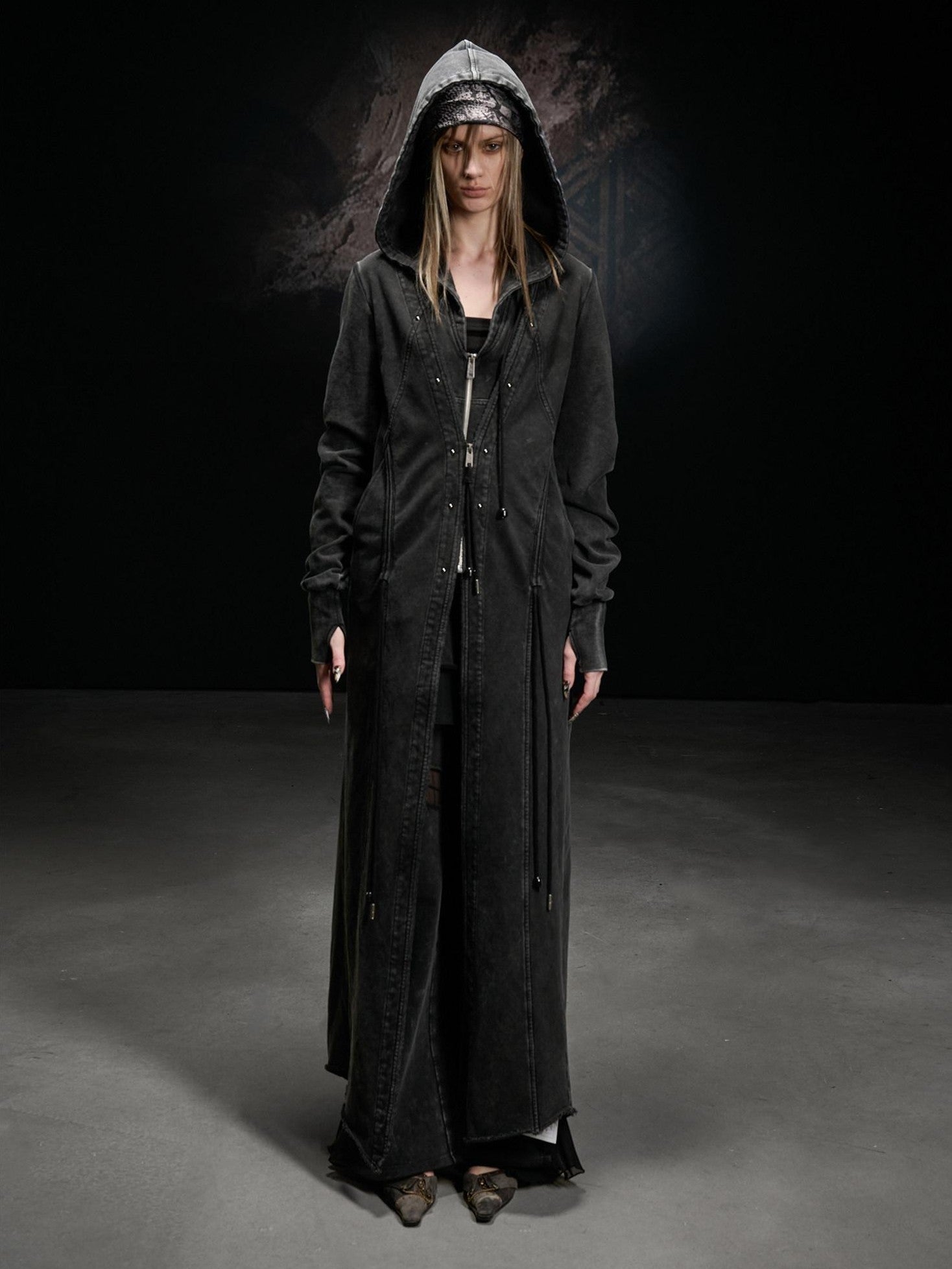 NORTH NODE Longline Washed Distressed Oversized Women&