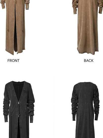 NORTH NODE Longline Washed Distressed Oversized Women&