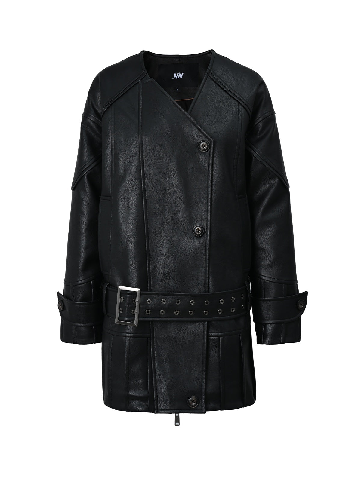 NORTH_NODE_Matte_Pleated_Padded_V-neck_Women&