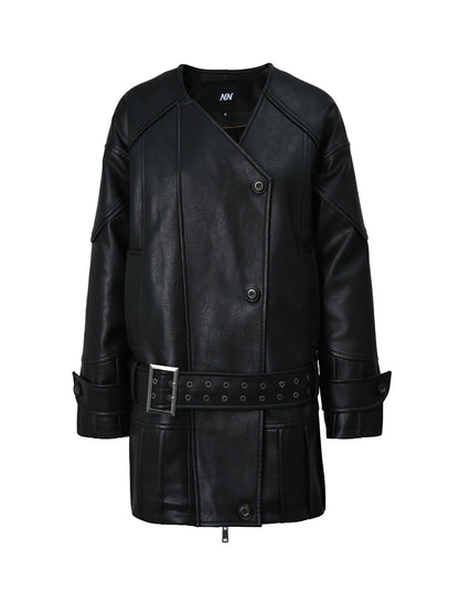 NORTH_NODE_Matte_Pleated_Padded_V-neck_Women&