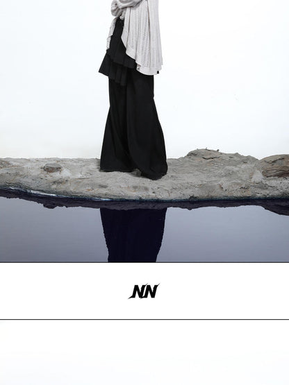 NORTH NODE Mesh Distressed Button Deconstructed Women&