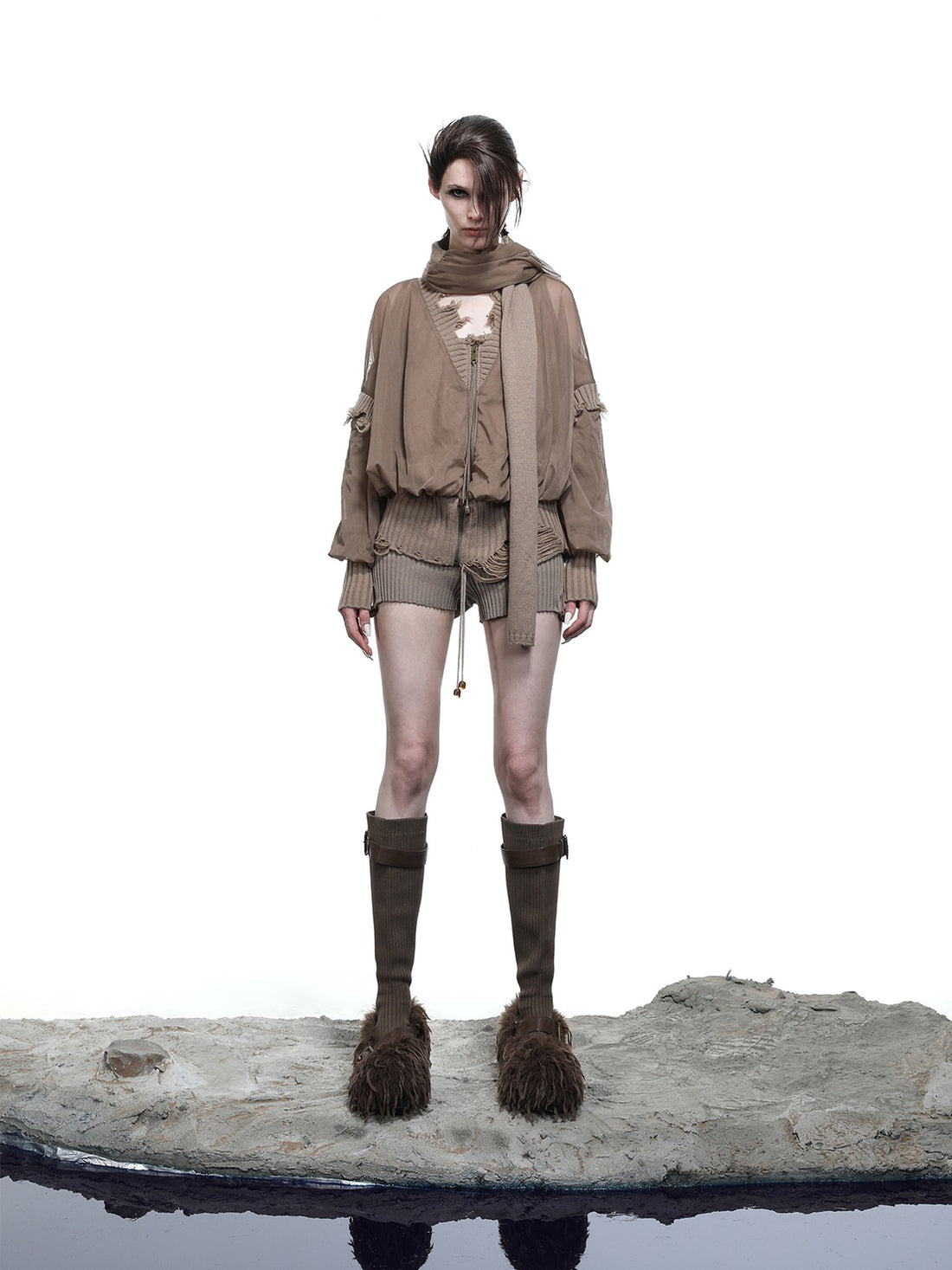 NORTH NODE Mesh Panel Cropped Women&