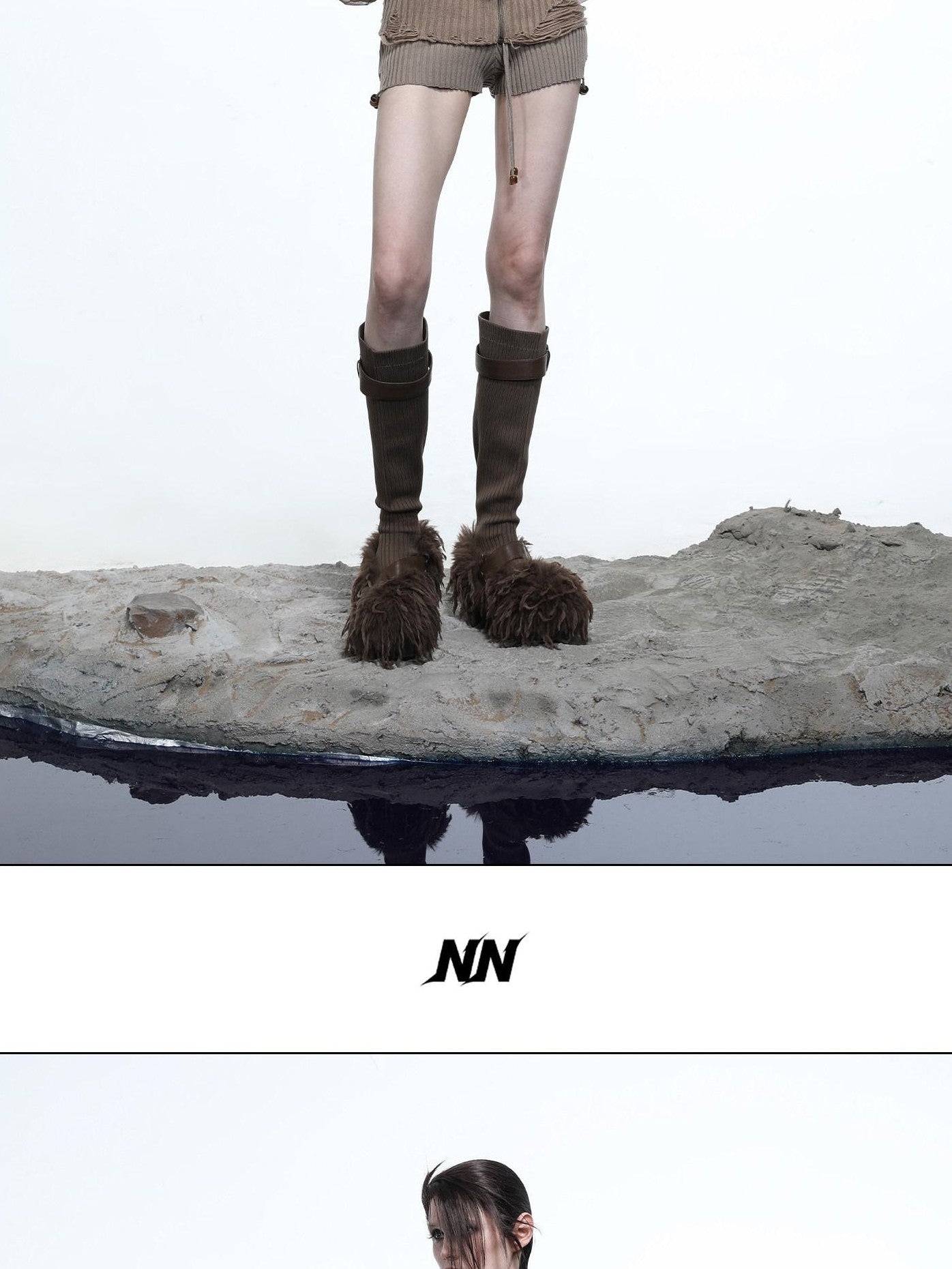 NORTH NODE Mesh Panel Cropped Women&