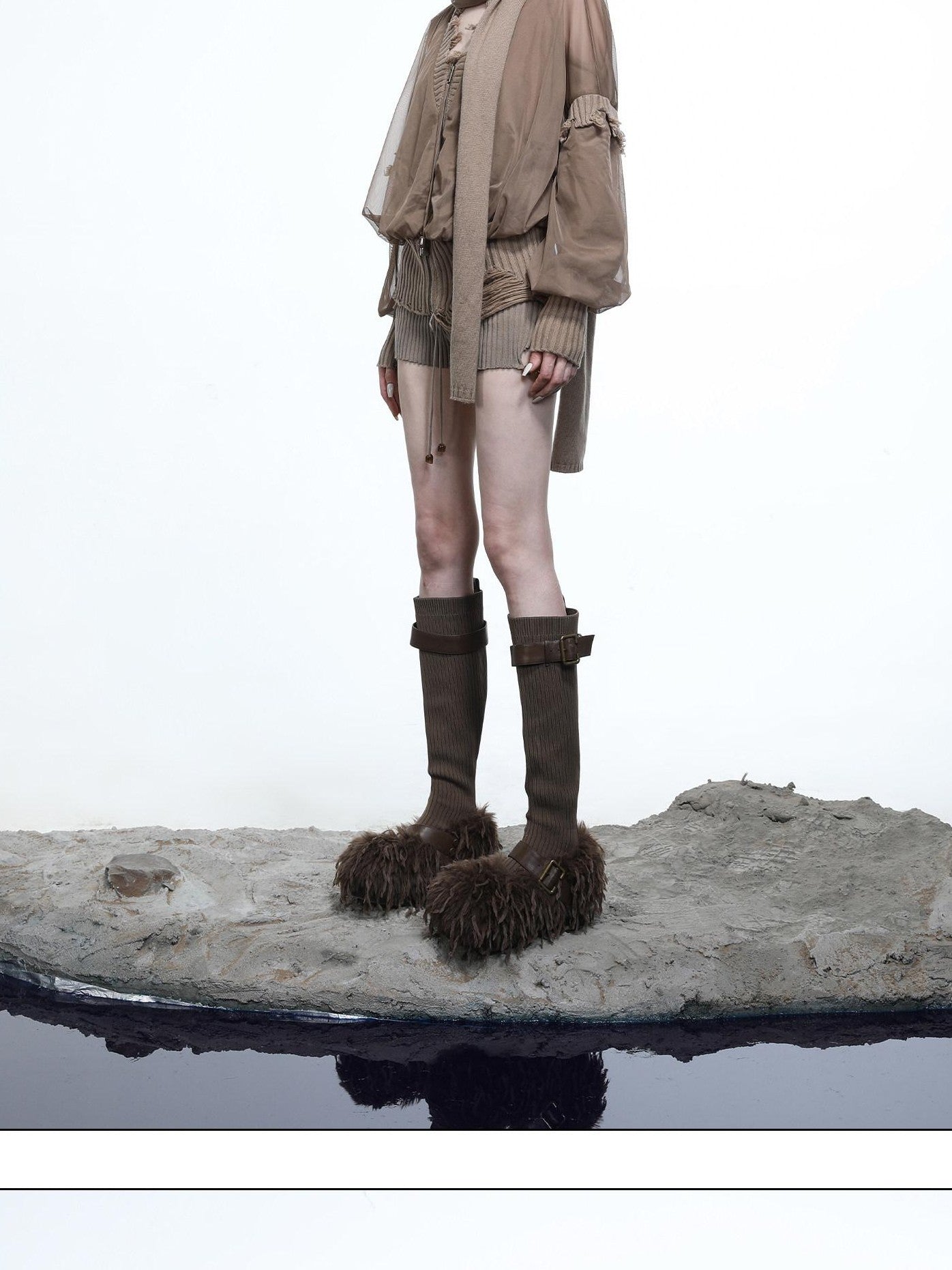 NORTH NODE Mesh Panel Cropped Women&