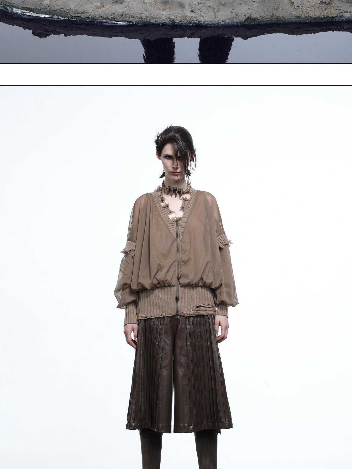 NORTH NODE Mesh Panel Cropped Women&