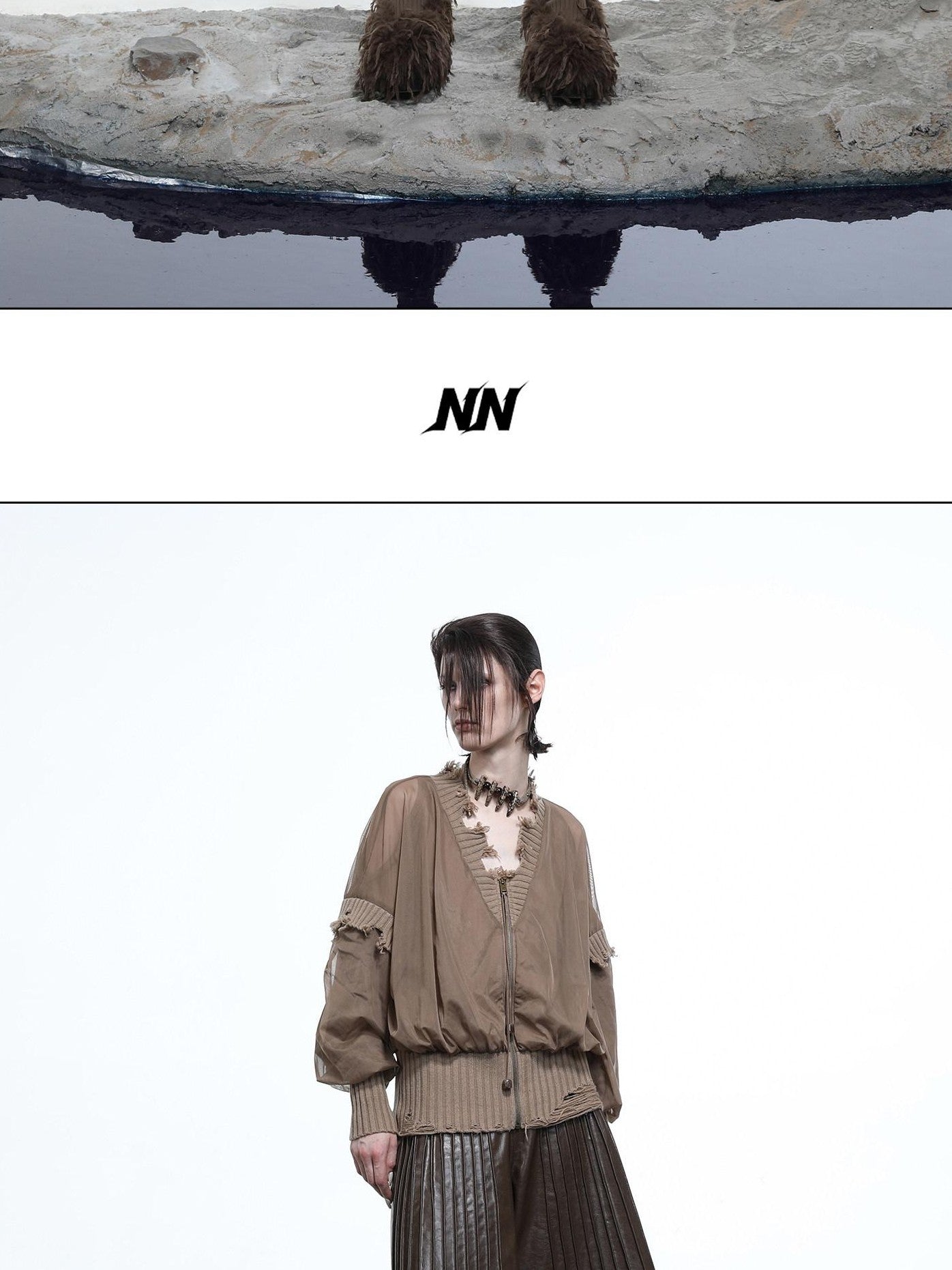 NORTH NODE Mesh Panel Cropped Women&