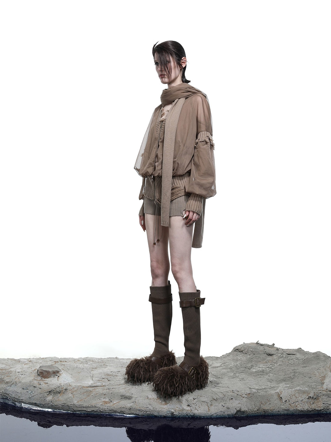 NORTH NODE Mesh Panel Cropped Women&