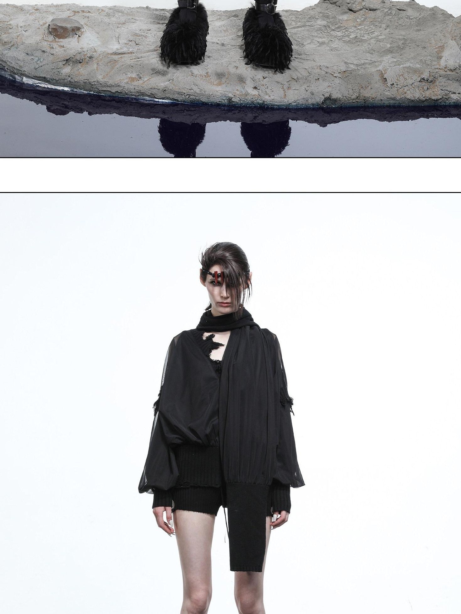 NORTH NODE Mesh Panel Cropped Women&