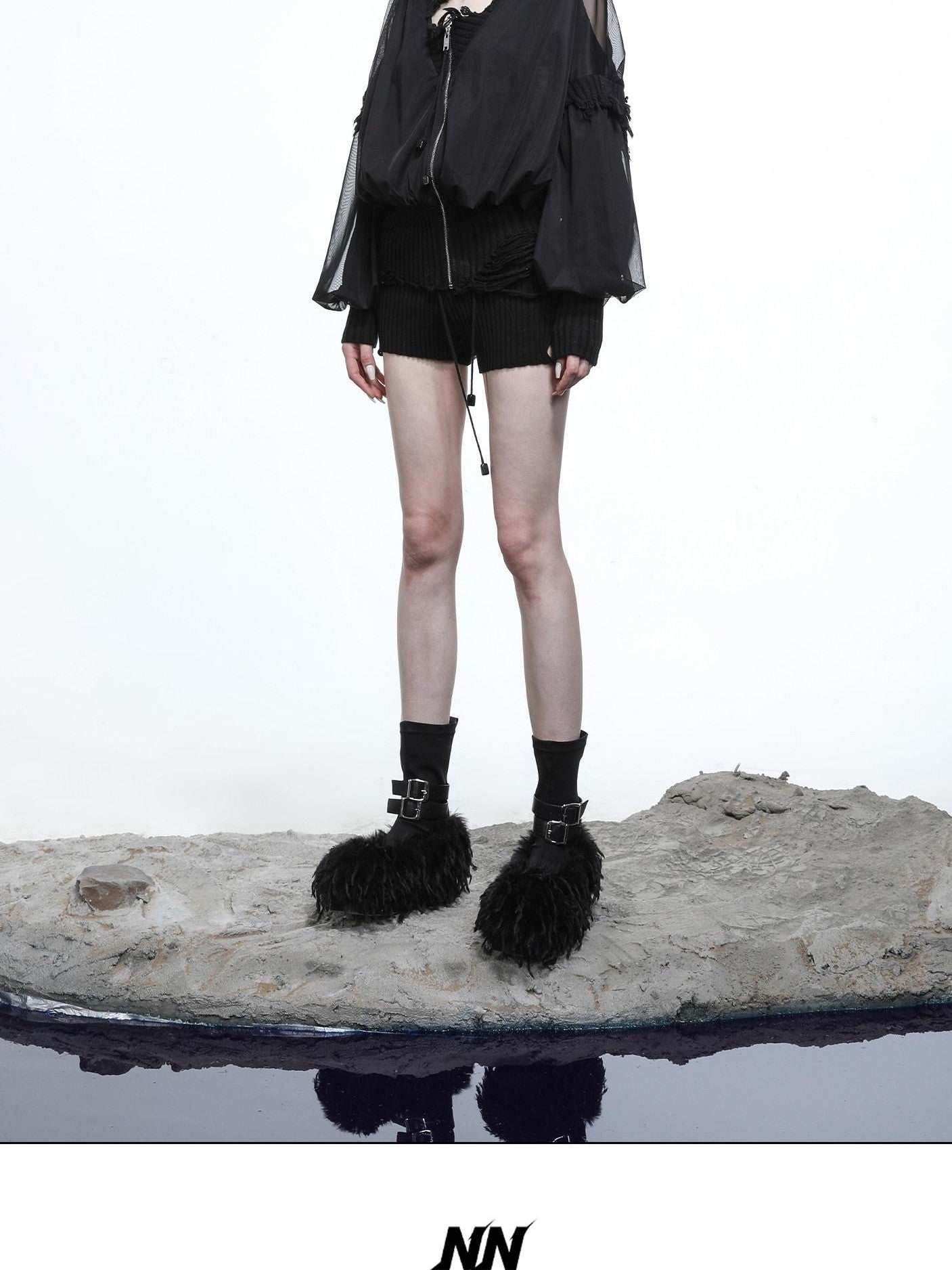 NORTH NODE Mesh Panel Cropped Women&