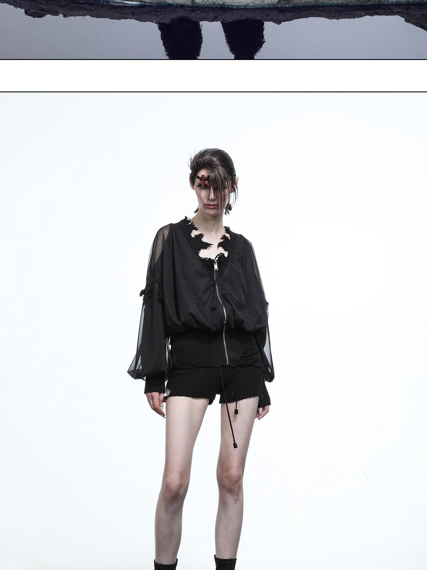 NORTH NODE Mesh Panel Cropped Women&