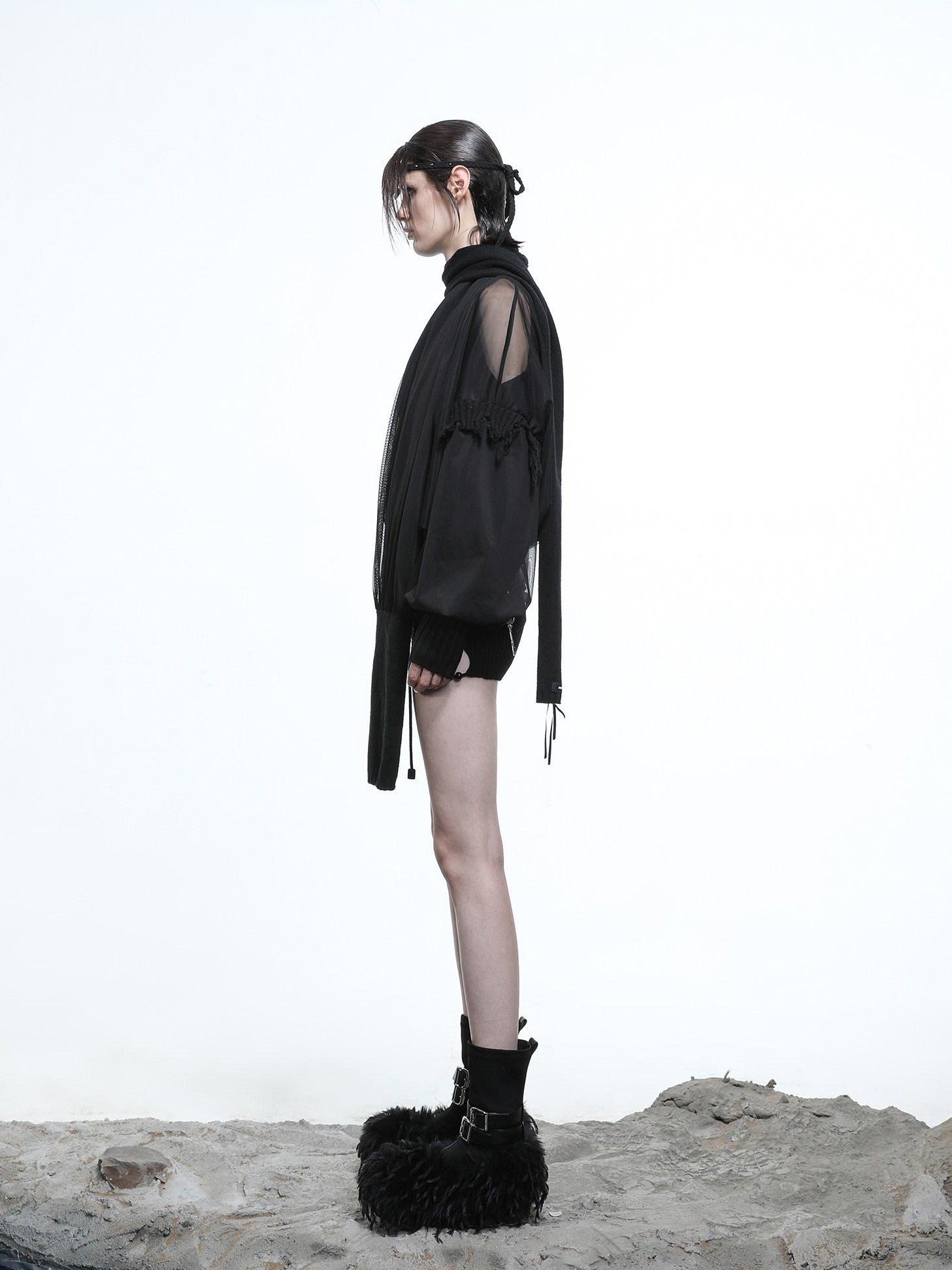 NORTH NODE Mesh Panel Cropped Women&
