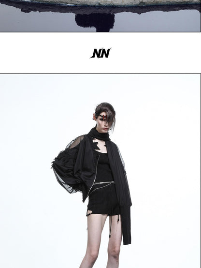 NORTH NODE Mesh Panel Cropped Women&