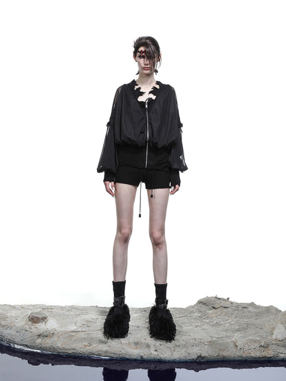 NORTH NODE Mesh Panel Cropped Women&