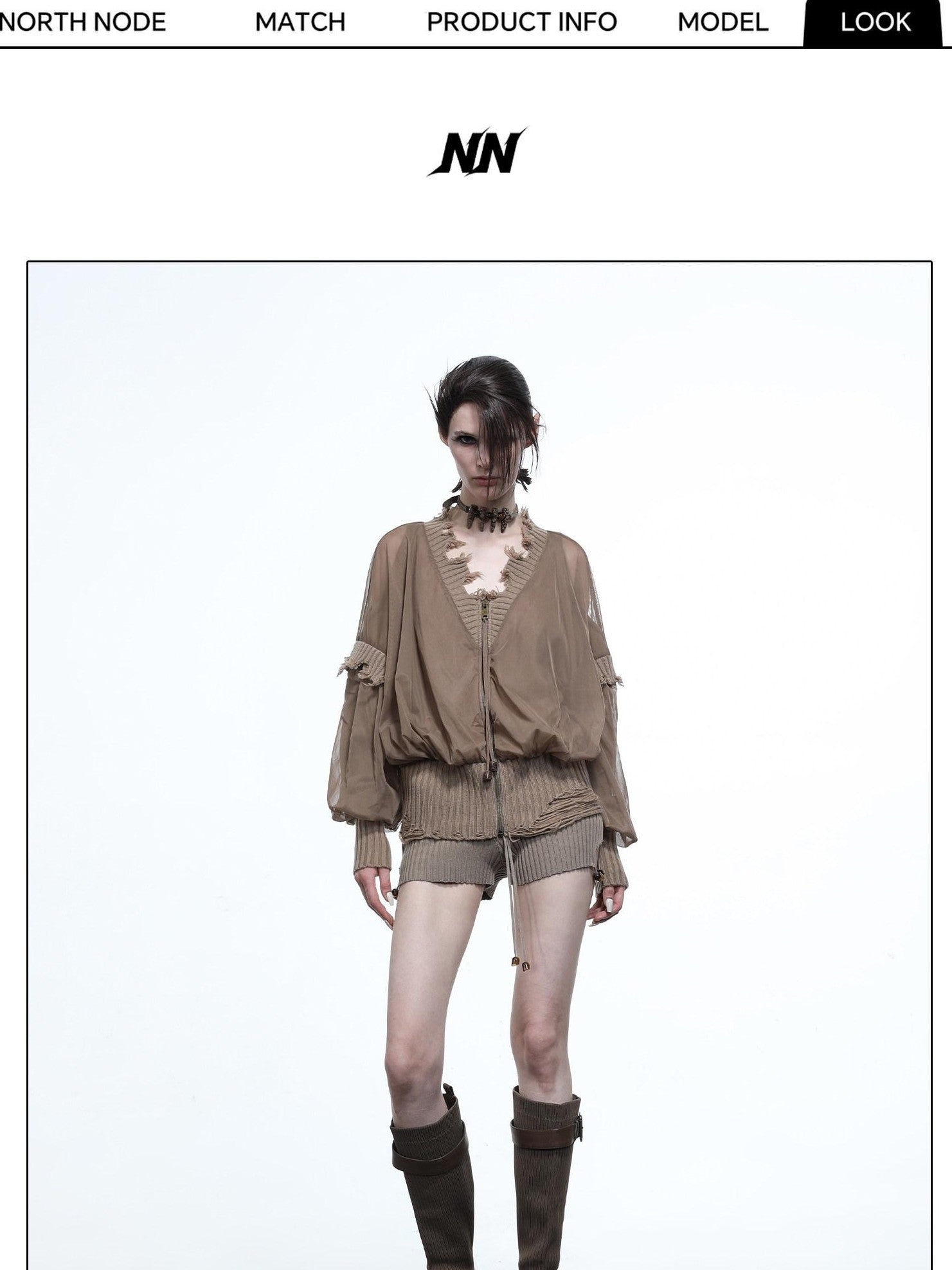 NORTH NODE Mesh Panel Cropped Women&