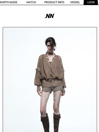 NORTH NODE Mesh Panel Cropped Women&