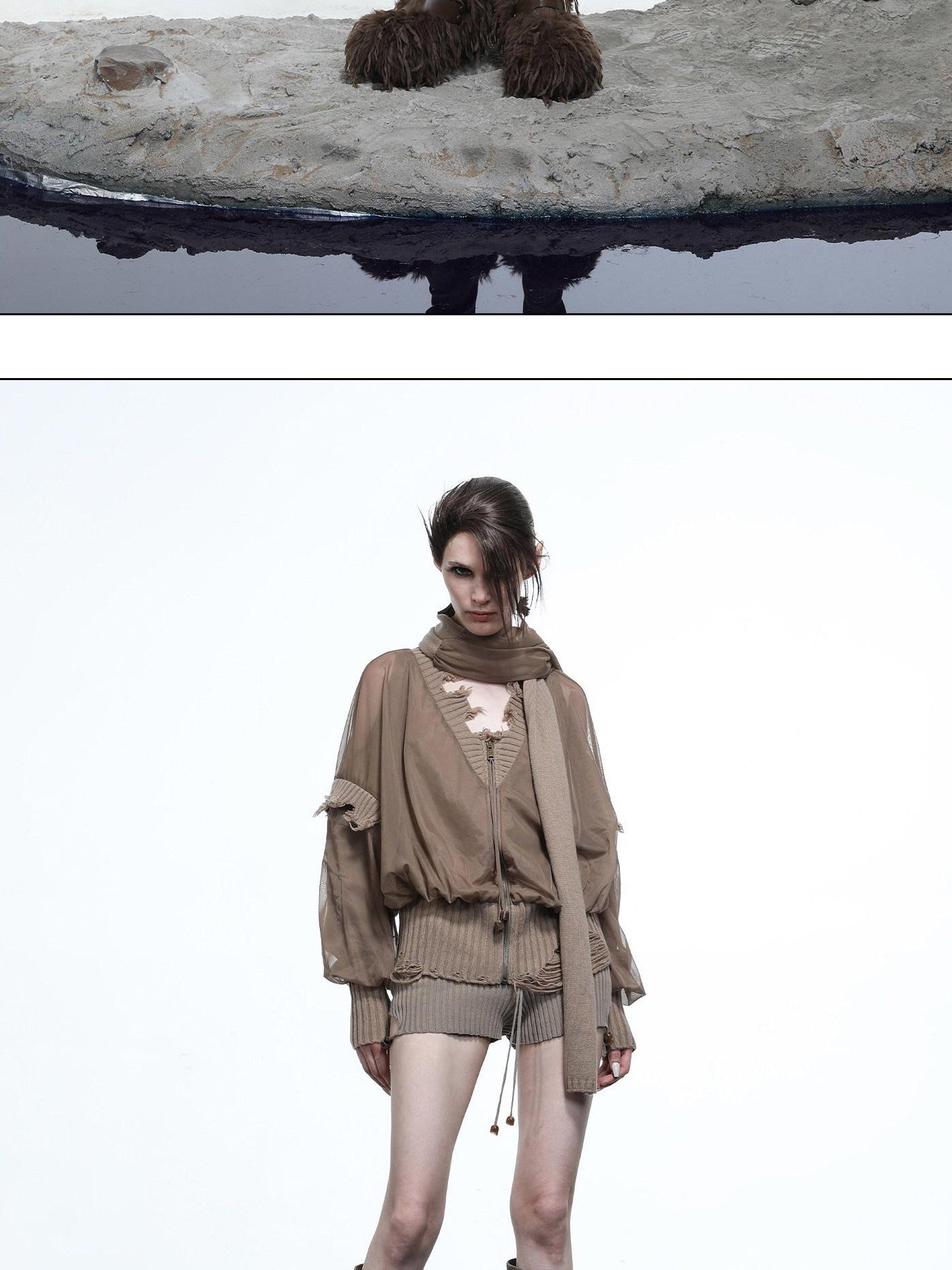 NORTH NODE Mesh Panel Cropped Women&