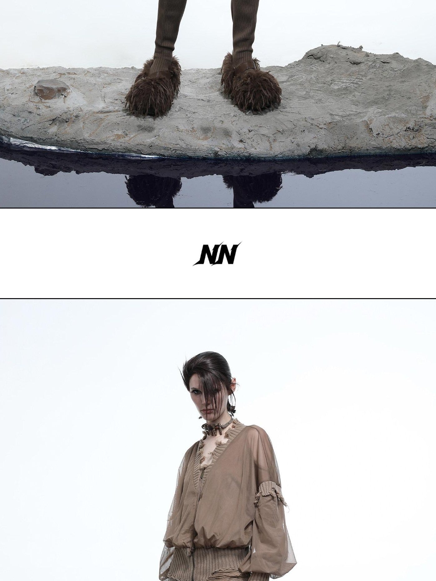 NORTH NODE Mesh Panel Cropped Women&