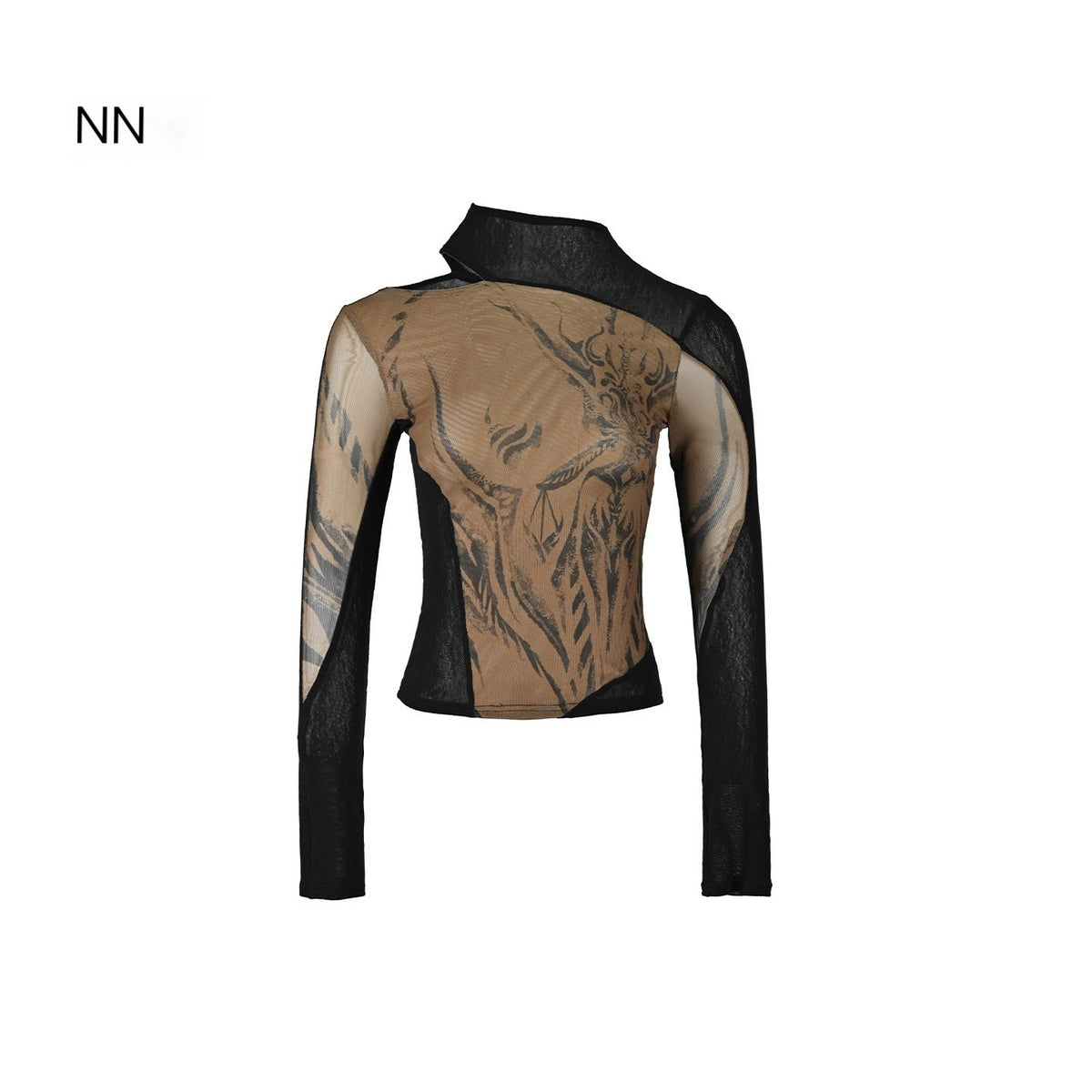 NORTH_NODE_Mesh_Print_Patchwork_Half_High_Neck_Women&