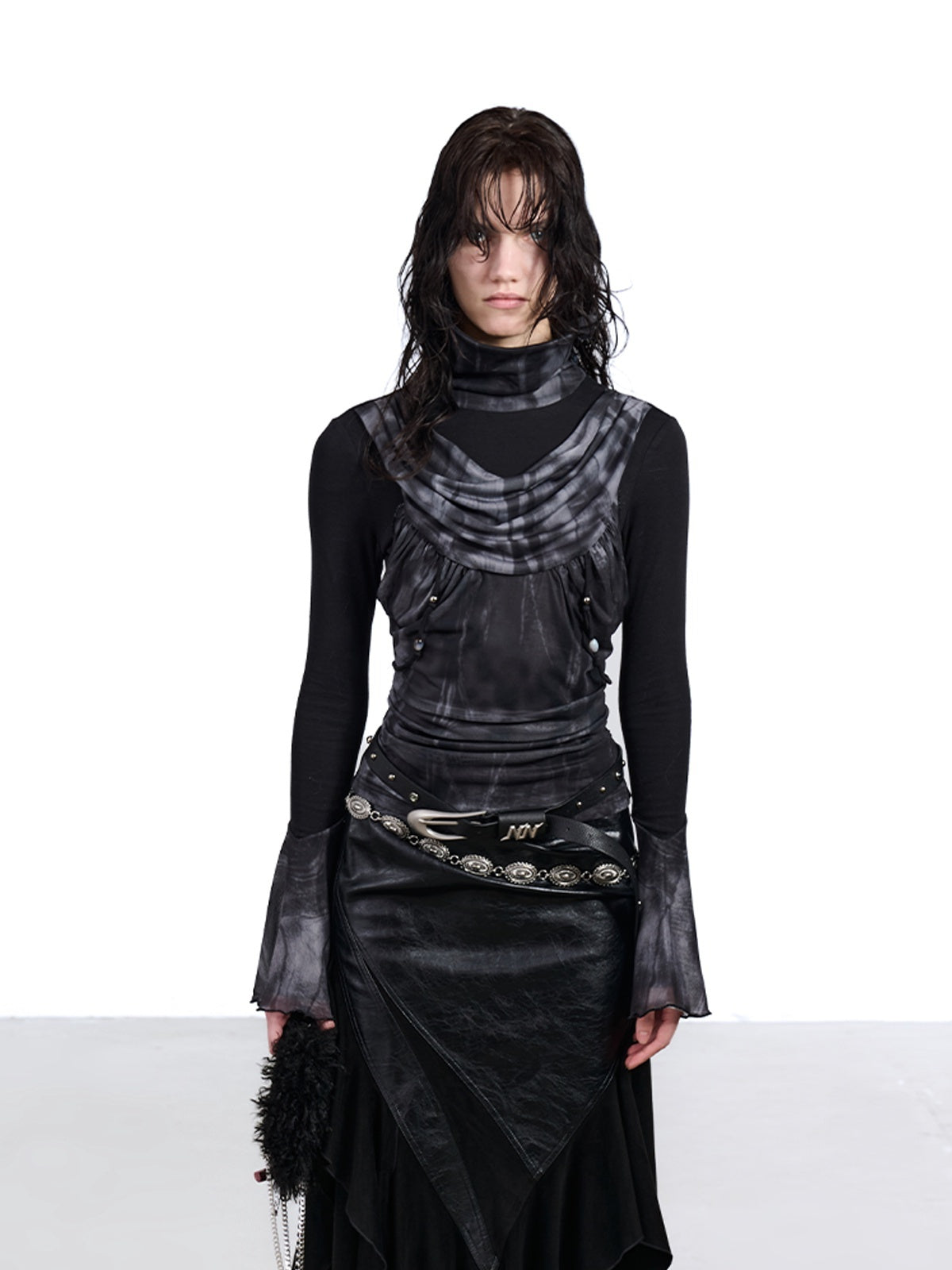 NORTH_NODE_Mesh_Splice_Beaded_Print_High_Neck_Women&