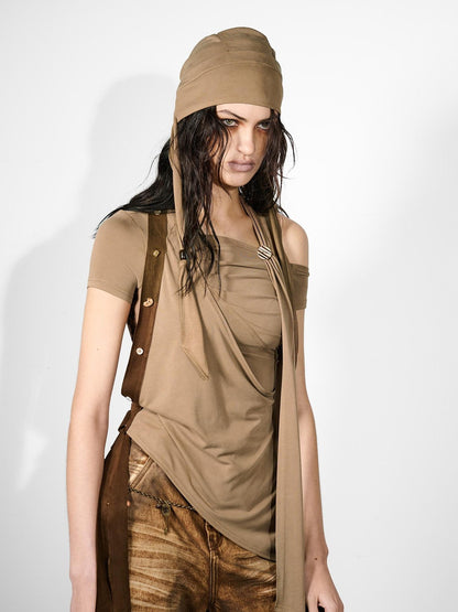 NORTH NODE Migration Badge Asymmetric Ruched Women&