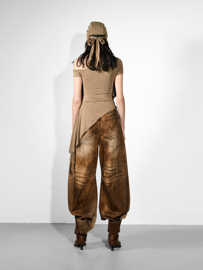 NORTH NODE Migration Badge Asymmetric Ruched Women&
